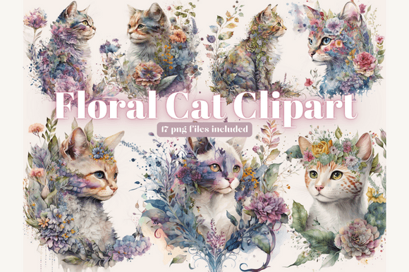Download Floral Cat Clipart, Fairytale Cat Png - Fairytale Collection