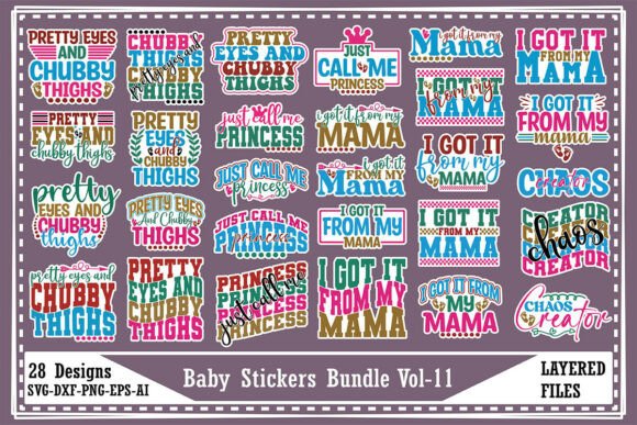 Download Baby Stickers Bundle Vol-11 - Sticker Collection