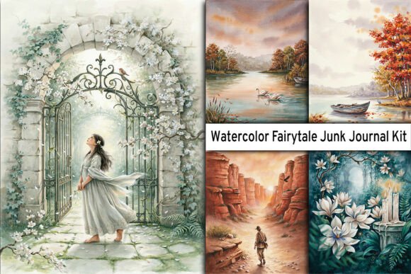 Download Watercolor Fairytale Junk Journal Kit - Fairytale Collection