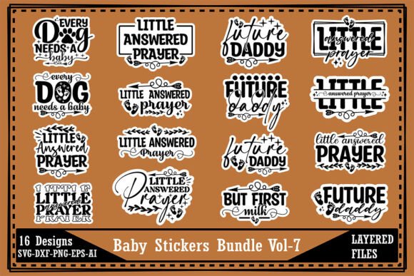 Download Baby Stickers Bundle Vol-7 - Sticker Collection