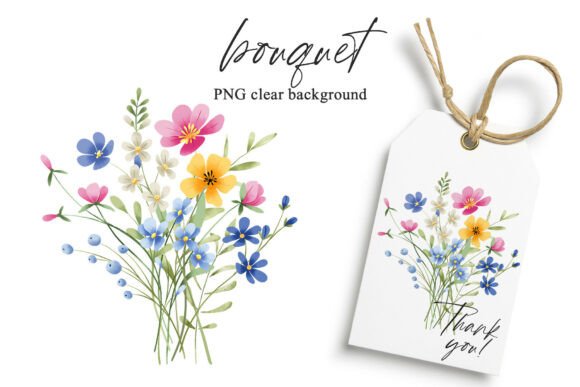 Download Watercolor Flowers Clipart Bouquet, PNG. - Bouquet Collection