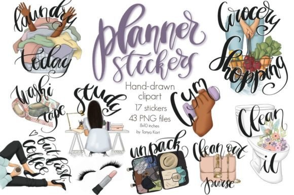Download Planner Stickers Clipart Icons Kit What` - Sticker Collection
