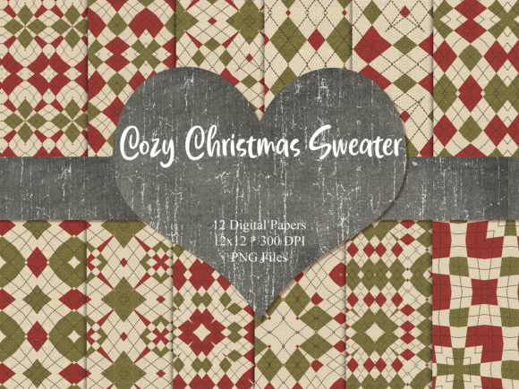 Download Cozy Holiday Christmas Sweater Paper - Premium Bundle