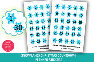 Download Snowflakes Christmas Countdown Planner Stickers - Sticker Collection