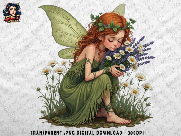Download Nature Fairy with Lavender Bouquet - Bouquet Collection