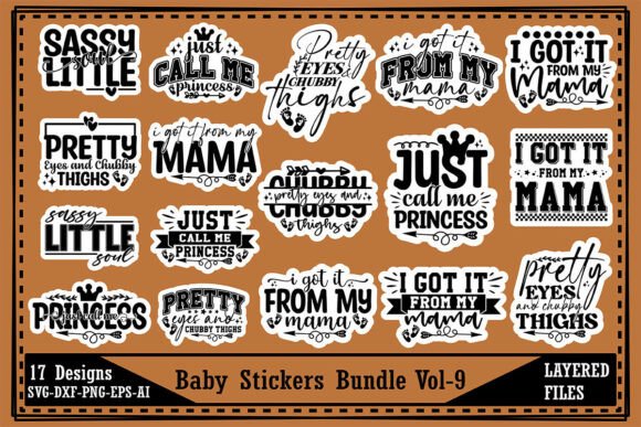 Download Baby Stickers Bundle Vol-9 - Sticker Collection