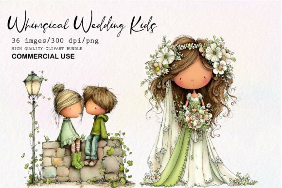 Download Whimsical Wedding Kids Clipart - Kids clipart Collection