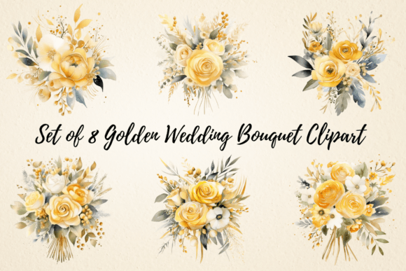 Download Golden Wedding Bouquet Sublimation - Bouquet Collection