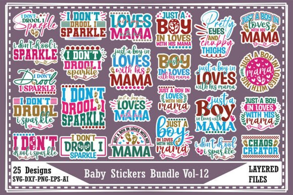 Download Baby Stickers Bundle Vol-12 - Sticker Collection