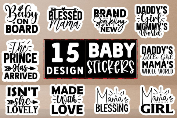 Download Baby Stickers Design Bundle - Sticker Collection