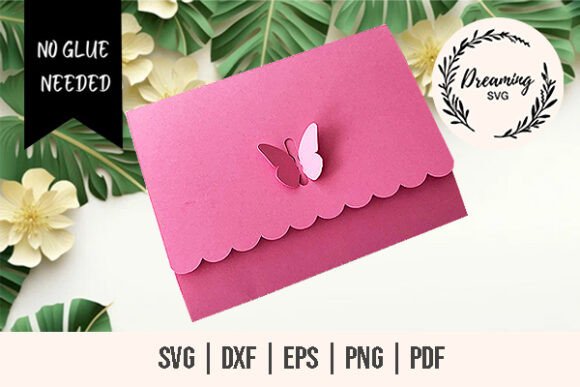 Download Butterfly Envelope Template SVG -No Glue - Envelope Collection