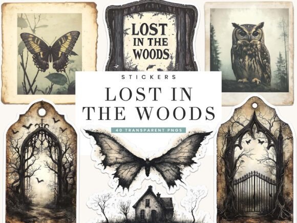 Download Lost in the Woods Stickers - Sticker Collection
