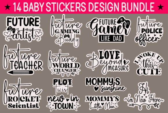 Download Baby Stickers Design Bundle - Sticker Collection