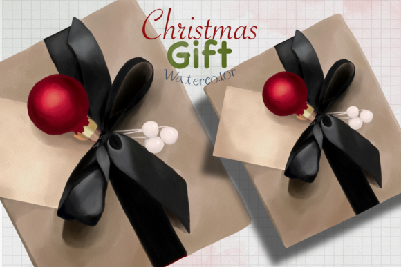Download CHRISTMAS GIFT Watercolor - Christmas gift watercolor Collection