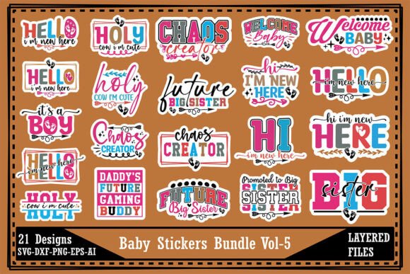 Download Baby Stickers Bundle Vol-5 - Sticker Collection