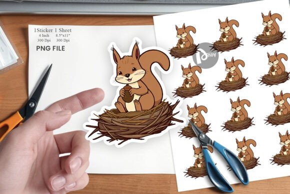 Download Acorn Squirrel Sticker - Sticker Collection