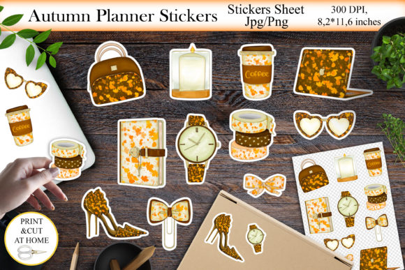 Download Autumn Planner Stickers Bundle Png - Sticker Collection